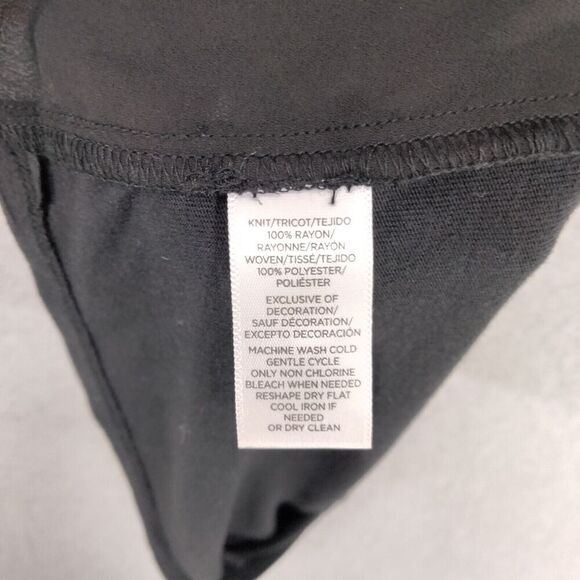 Ann Taylor LOFT Tank Top Womens Sz M Black Floral Embroidered Multicolor Ruffle - Picture 7 of 11